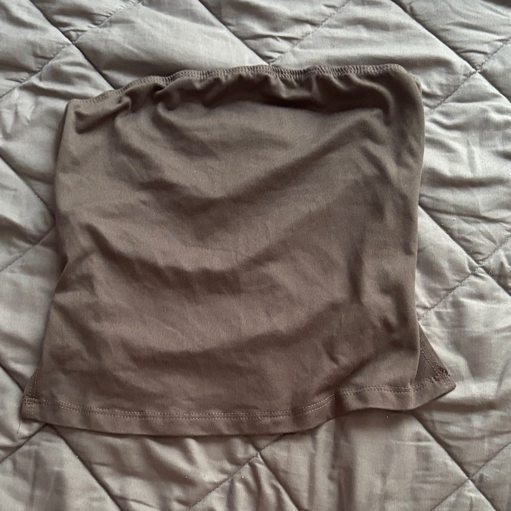 *Brown Open Back Going Out Tube Top